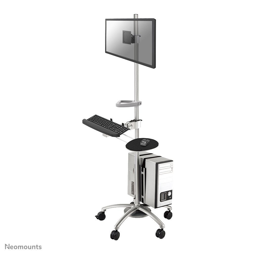[FPMAMOBILE1800] Chariot mobile pour écran Neomounts FPMA-MOBILE1800, 10 à 27 pouces, jusqu'à 6 kg, VESA 75x75 à 100x100, inclinaison