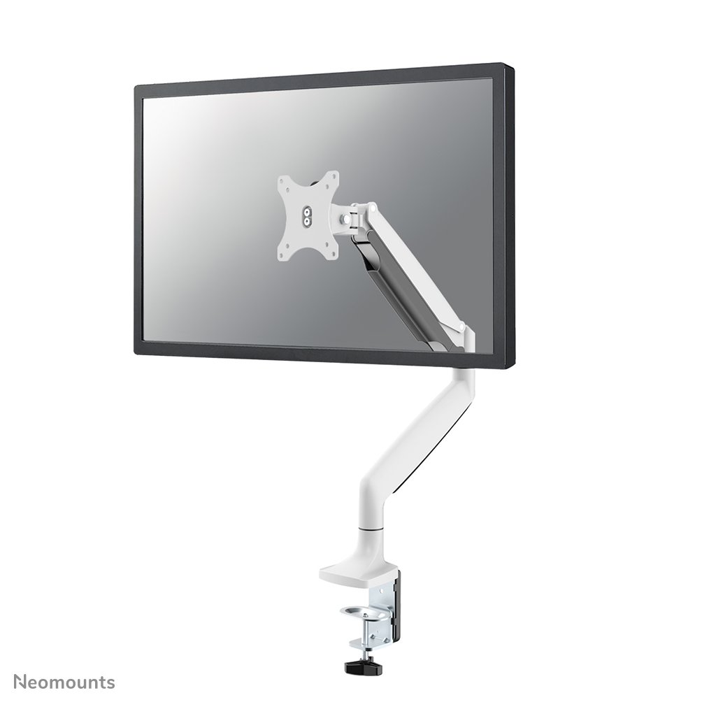 Bras support d'écran Neomounts NM-D750WHITE, 10 à 32 pouces, jusqu'à 9 kg, VESA 75x75 à 100x100, inclinaison, rotation