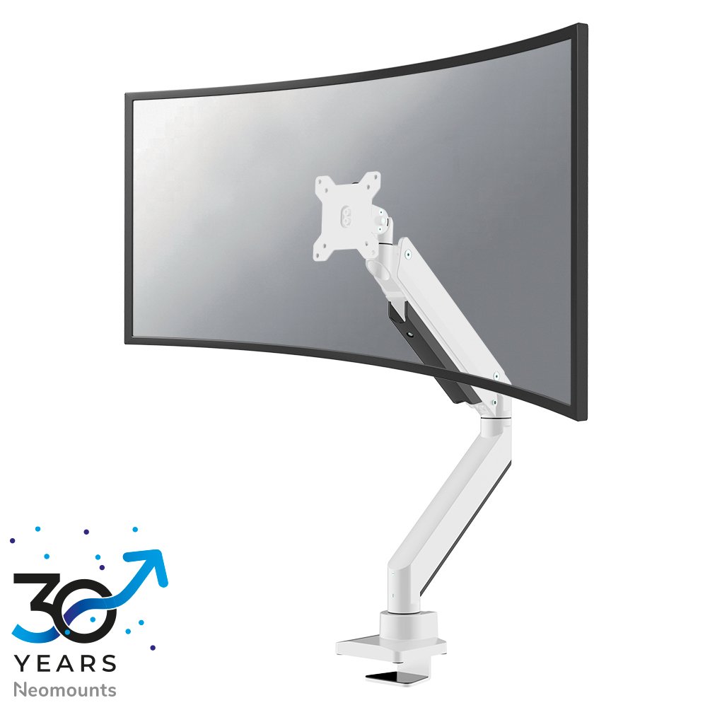 [NMD775WHITEPLUS] Neomounts NM-D775WHITEPLUS monitor arm, 10 to 49 inch, up to 18 kg, VESA 75x75 to 100x100, Full motion