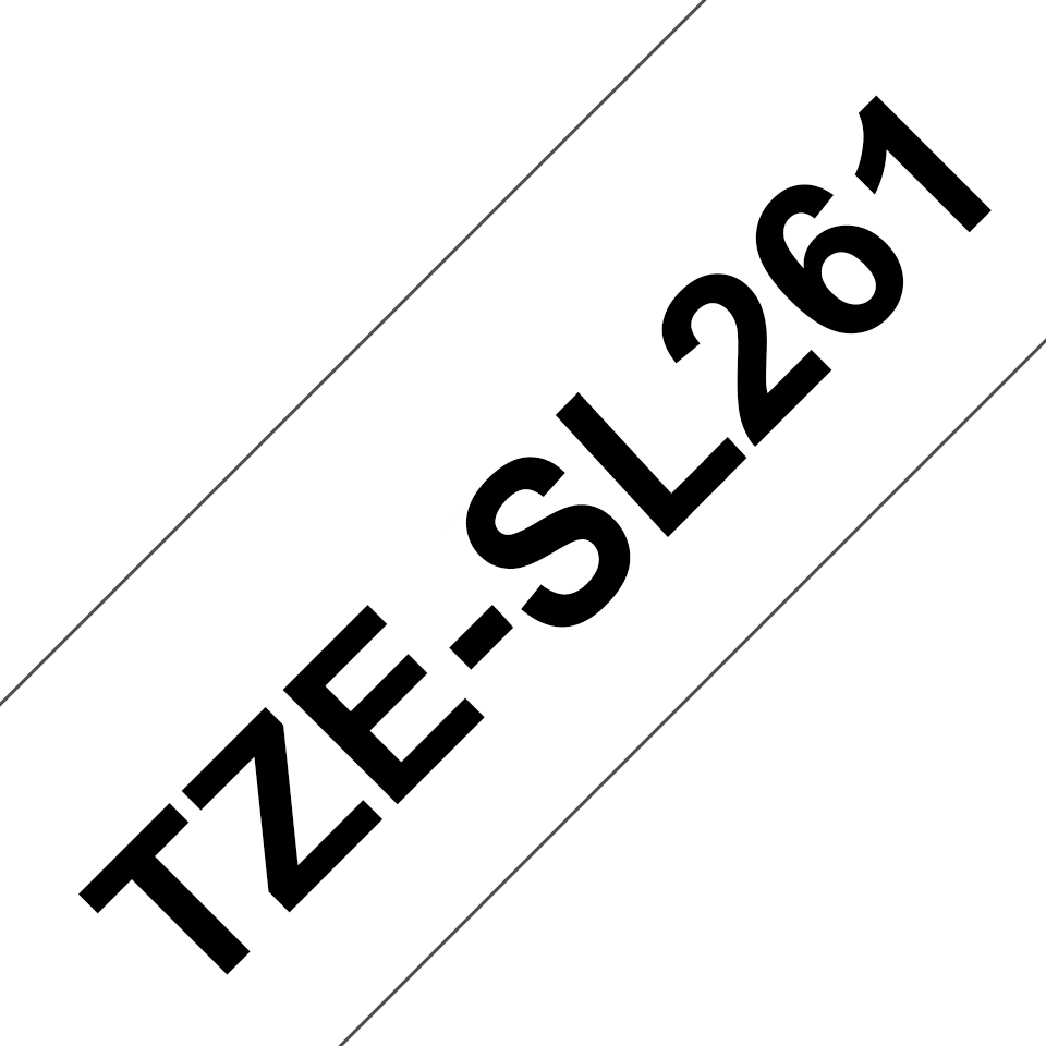 Brother Selbstlaminierendes Schriftband TZe-SL261 / TZESL261, schwarz auf weiß, 36 mm x 8 m