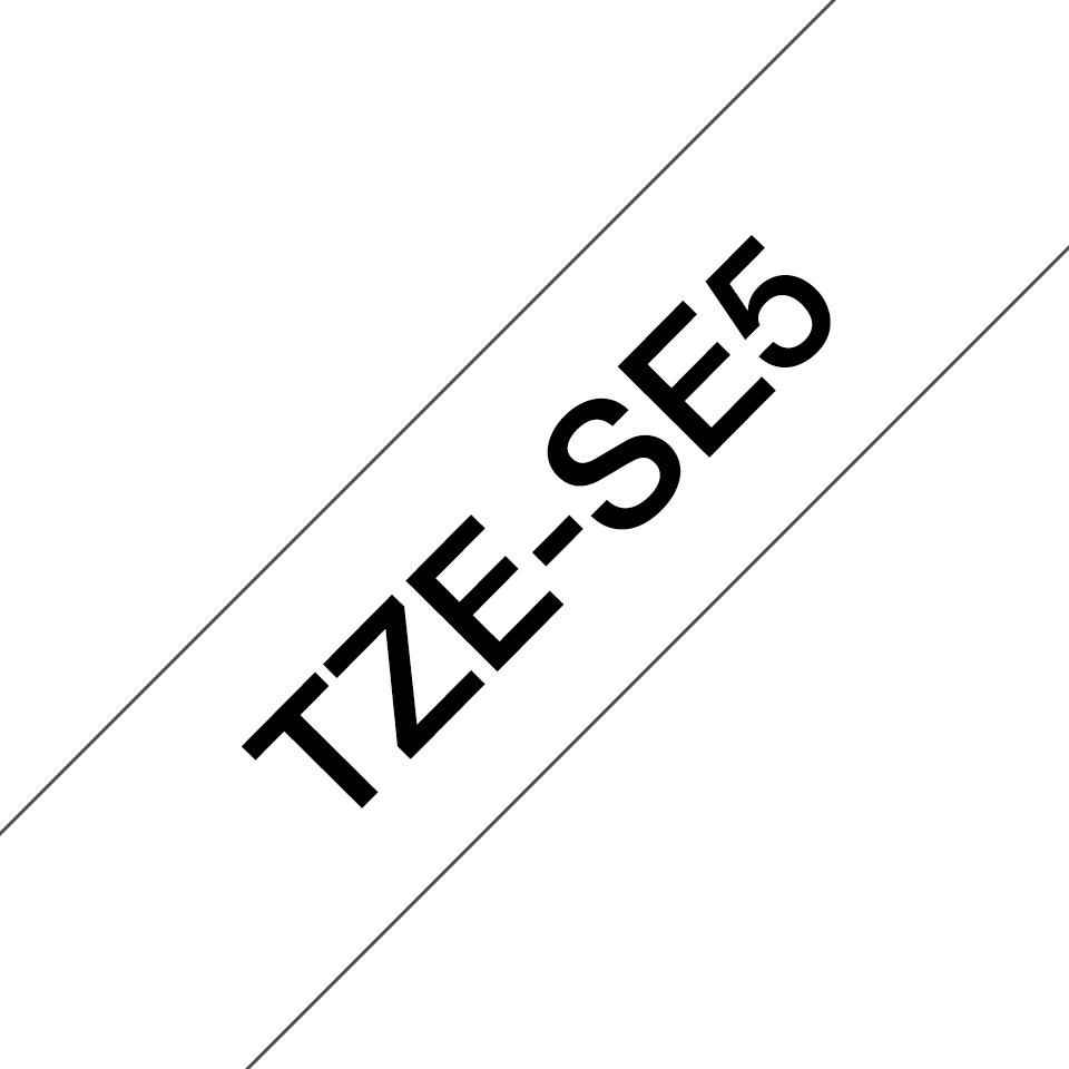 Brother Sicherheitsband TZe-SE5 / TZESE5, schwarz auf weiß, 24 mm x 8 m