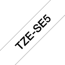 Brother Sicherheitsband TZe-SE5 / TZESE5, schwarz auf weiß, 24 mm x 8 m