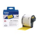 Rouleau continu papier repositionnable Brother DK-44605 / DK44605, noir sur jaune, 62 mm x 30,48 m