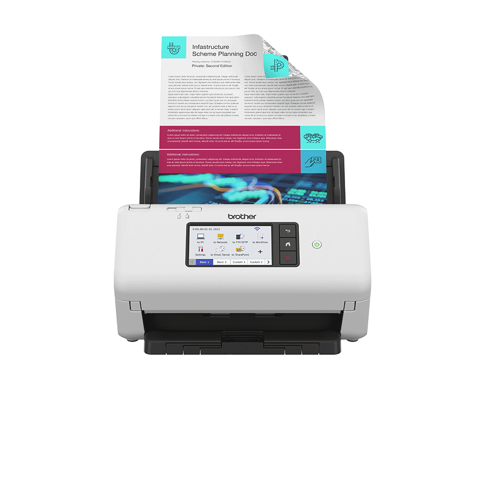 [ADS4700W] Scanner de documents Brother ADS-4700W, A4, 40 ppm, recto verso, réseau et Wi-Fi