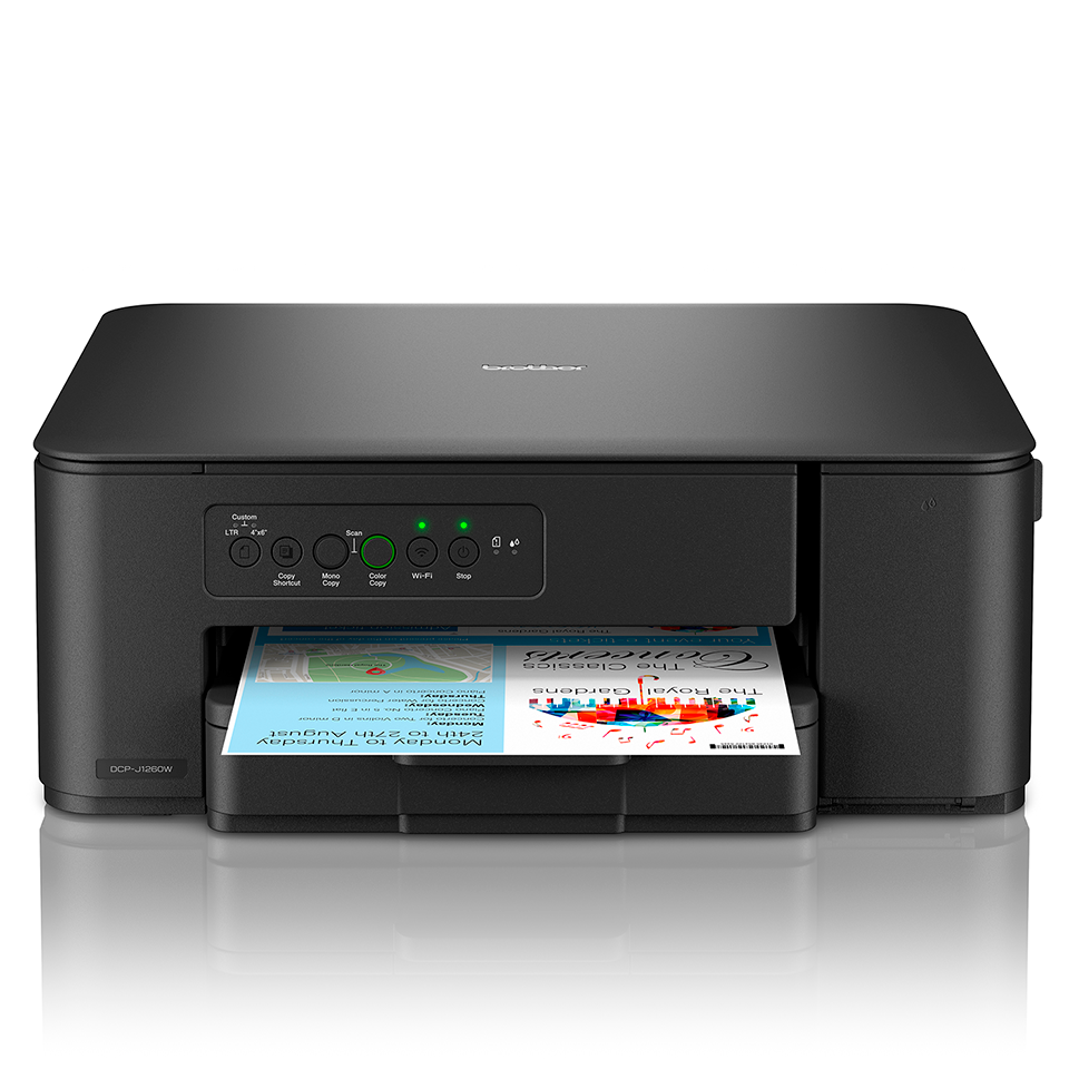 [DCPJ1260WRE1] Multifonction jet d'encre couleur Brother DCP-J1260W, A4, 16 ipm, recto verso, Wi-Fi